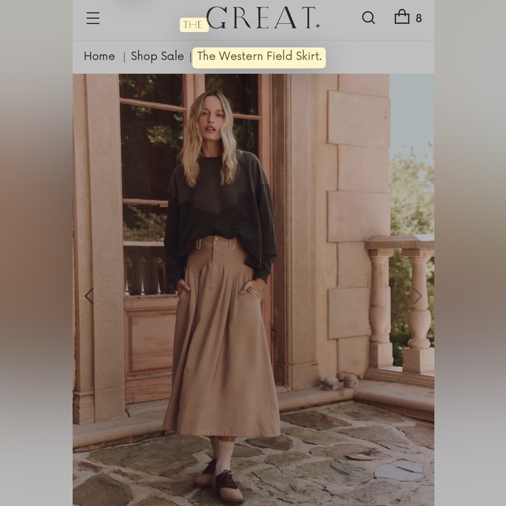 The GREAT. Western Field Skirt